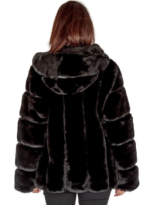 Women's Short Fur Black