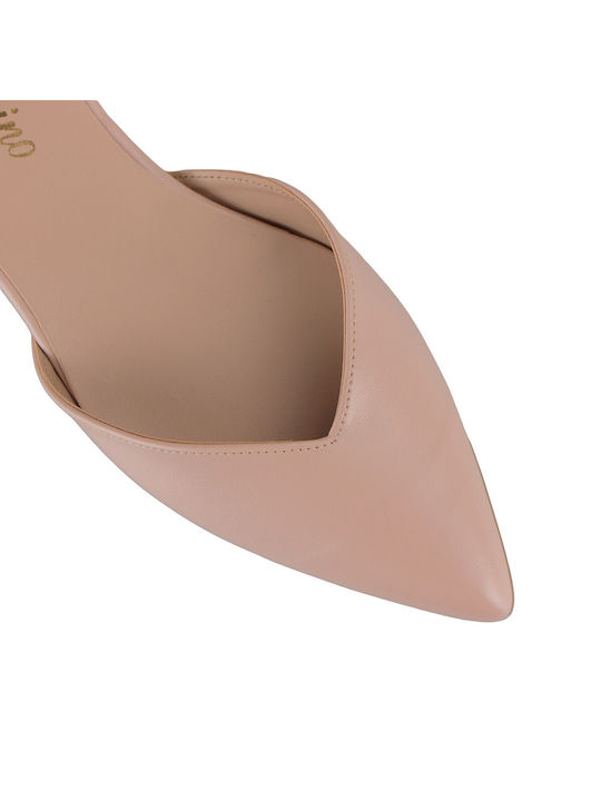 Silia D Pointy Ballerinas with Strap Pink TON-156 (ND)