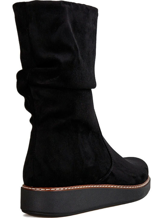 Suede Women's Ankle Boots Black