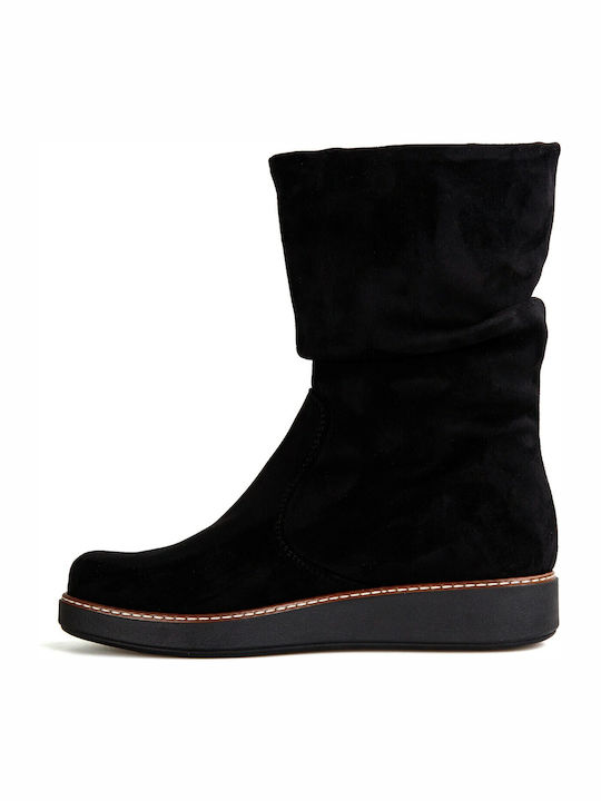 Suede Women's Ankle Boots Black