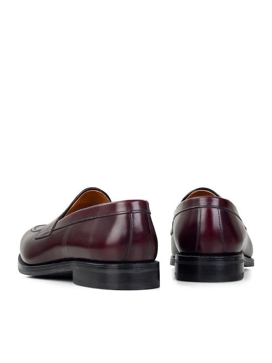 Men's Leather Moccasins Burgundy
