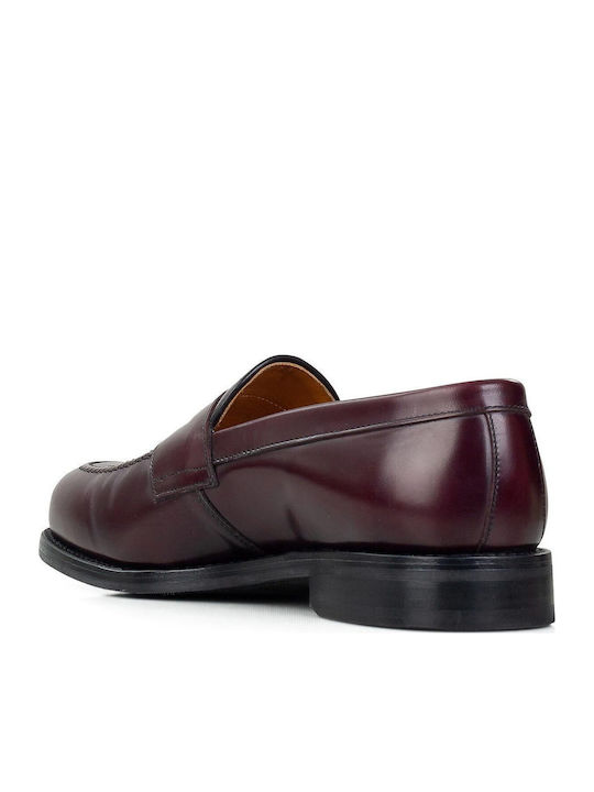 Men's Leather Moccasins Burgundy