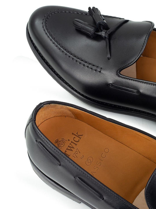 Leder Herren Mokassins in Schwarz Farbe