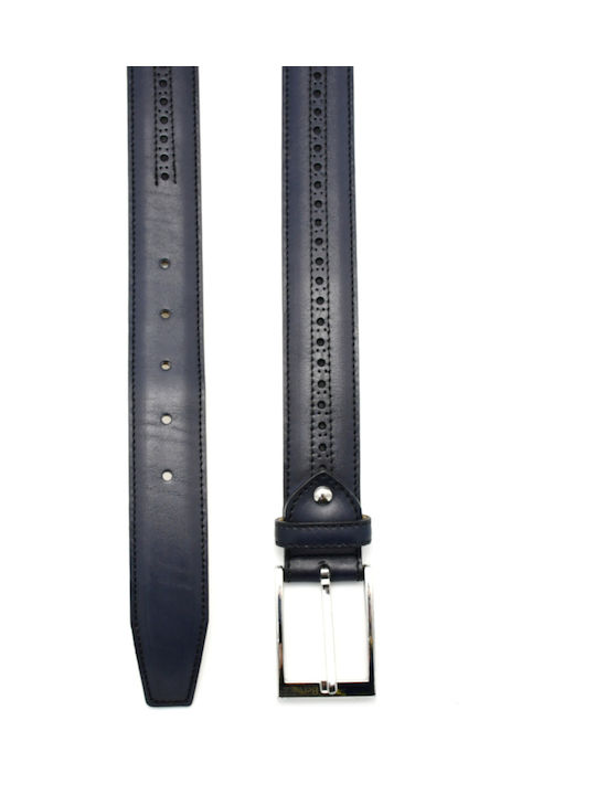 Berwick Men's Leather Belt Navy Blue