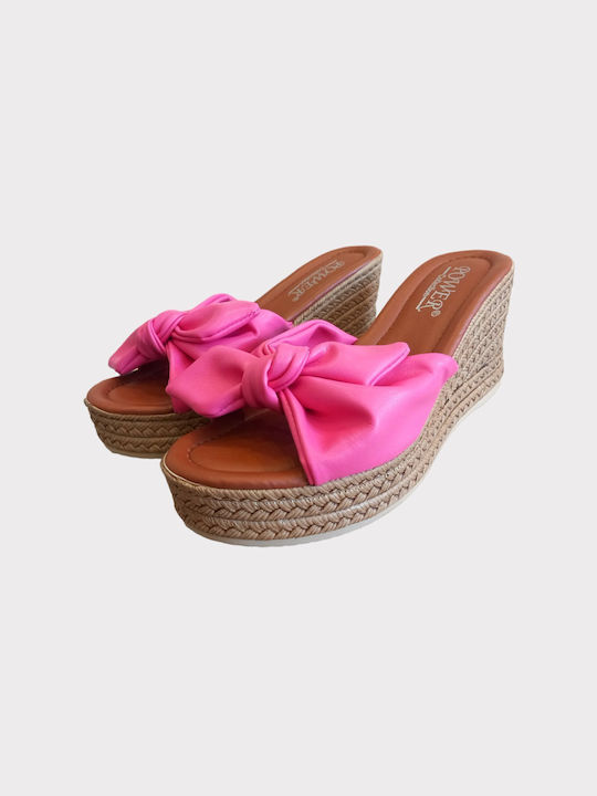 Plato Women's Platform Wedge Sandals Fuchsia