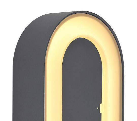 Globo Lighting Wall-Mounted Outdoor Ceiling Light LED IP54 12W with Warm White Light 12x20εκ.