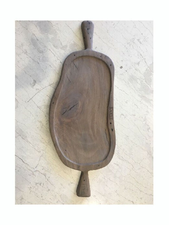 Nakaro Wood Πλατώ Σερβιρίσματος με Χειρολαβή Ξύλινο 75x35εκ.