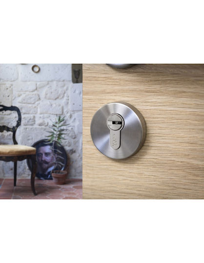 Thirard Lock Cylinder Security 90mm (30-60) with 4 Keys Silver