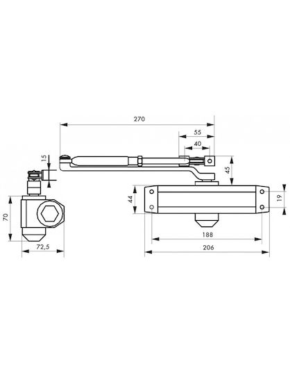 Thirard Door Return Mechanism Door White