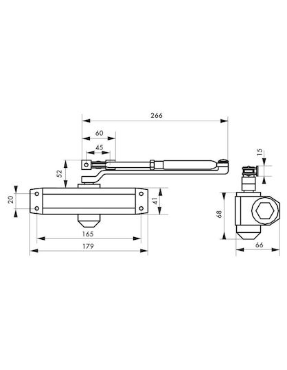 Thirard Door Return Mechanism Door White