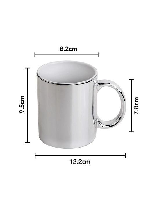 Koupakoupa Tasse Keramik Silber 330ml 1Stück