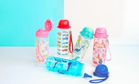 iDrink Kids Water Bottle Plastic with Straw 400ml