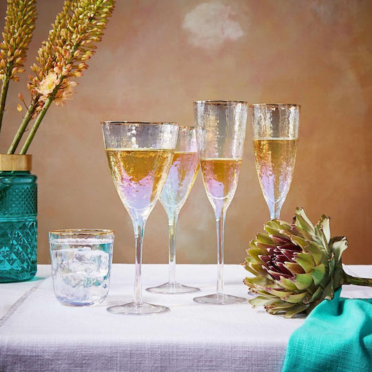Butlers Ποτήρι από Γυαλί σε Χρυσό Χρώμα Κολωνάτο 400ml