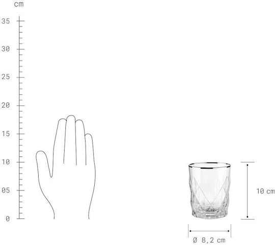 Butlers Ποτήρι Καφέ/Freddo από Γυαλί σε Ασημί Χρώμα 345ml