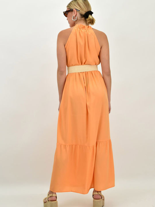 Potre Sommer Maxi Kleid Orange