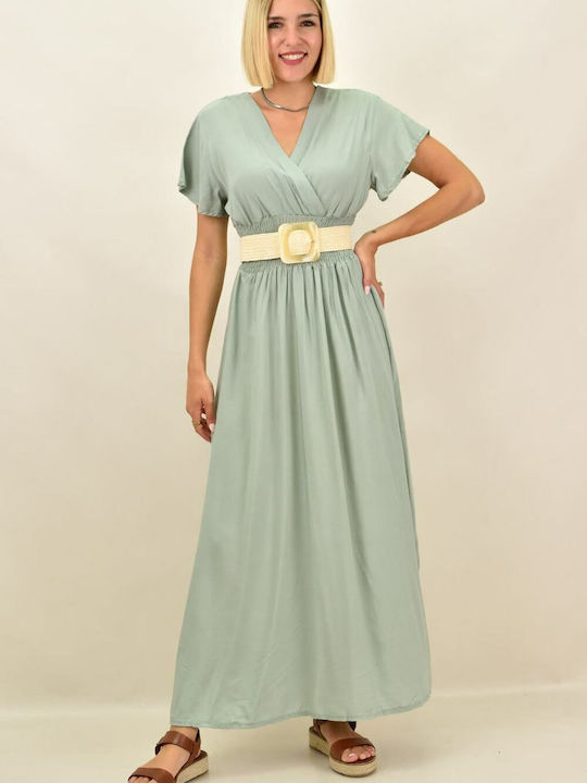 Potre Summer Maxi Dress Wrap Khaki