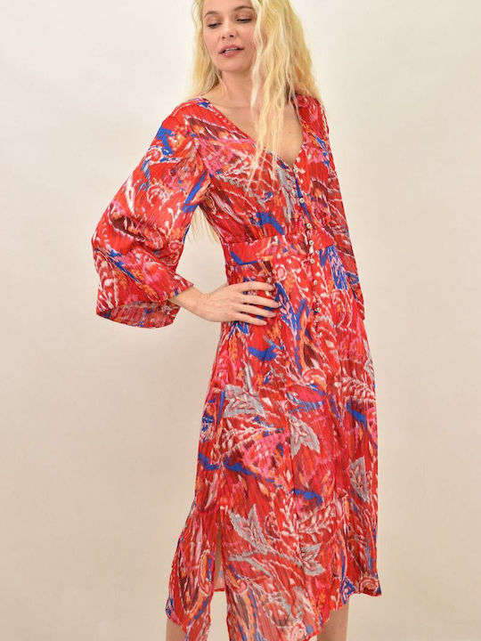 Midi Kleid Rot