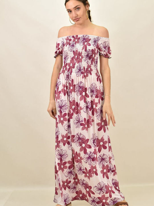 Potre Summer Maxi Dress Burgundy