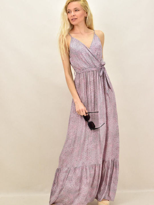 Summer Maxi Dress Wrap Pink