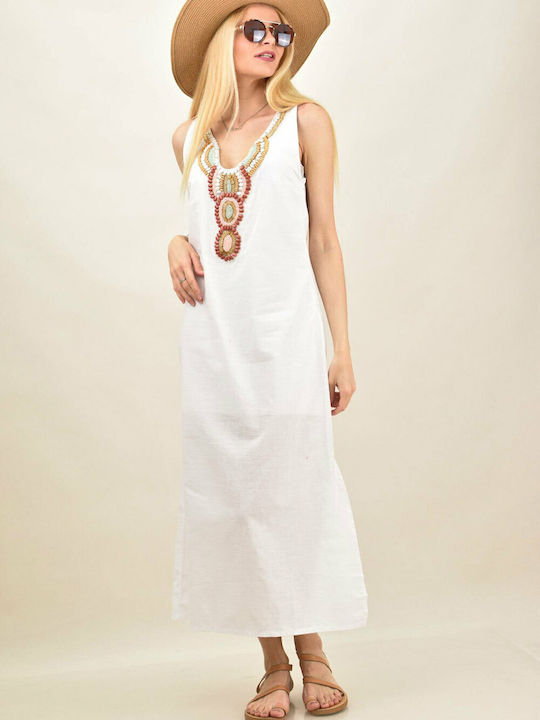 Potre Summer Maxi Dress White