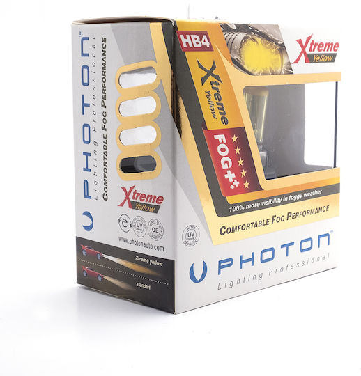 Photon Λάμπες HB4-9006 Αλογόνου 3000K Θερμό Λευκό 12V 55W 2τμχ