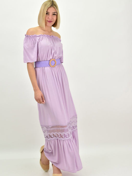 Potre Sommer Maxi Kleid Lila