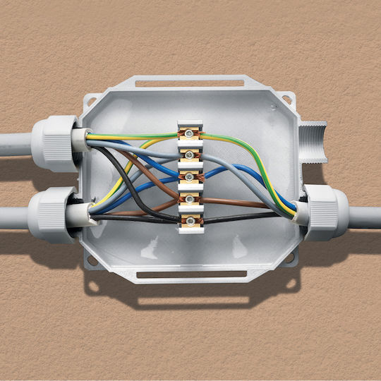 RayTech Ηλεκτρολογικό Κουτί Εξωτερικής Τοποθέτησης Διακλάδωσης Στεγανό IP68 σε Γκρι Χρώμα