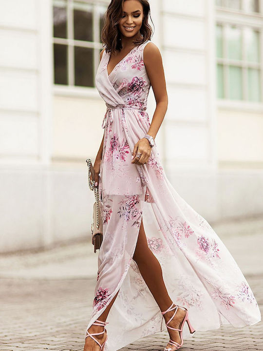 Ivon 338 Summer Maxi Evening Dress Pink