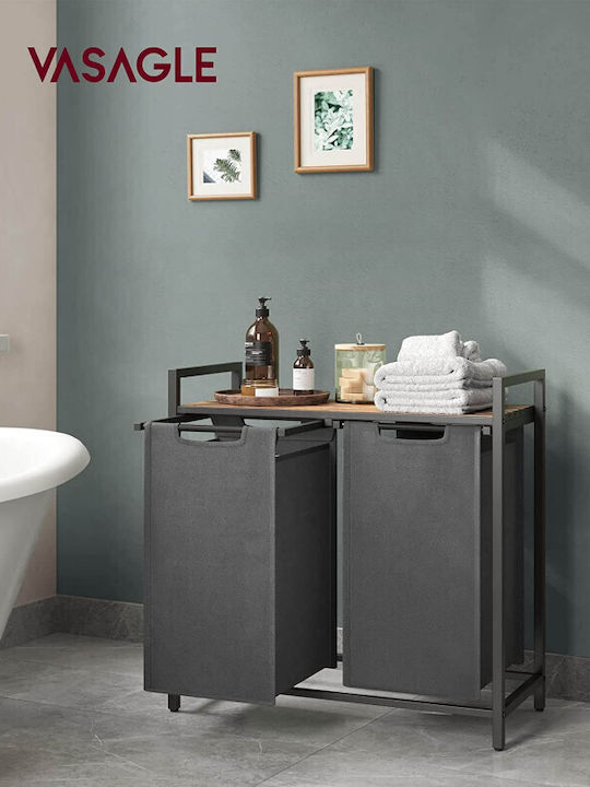 Vasagle Laundry Basket Fabric 96l 73x33x72cm Brown / Grey