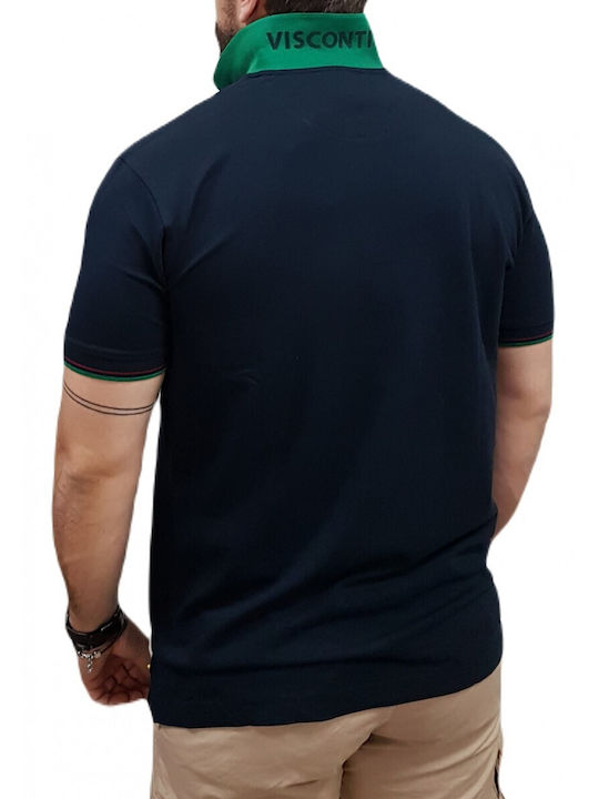 Visconti Ανδρικό T-shirt Κοντομάνικο Polo Navy Μπλε