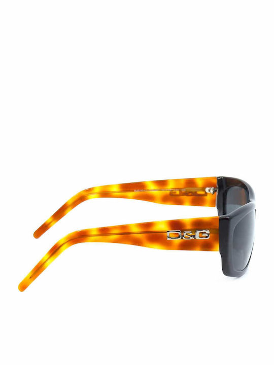 Dolce & Gabbana Unisex Sunglasses with Black Horn-Rimmed Frame and Brown Lenses DG3012 73287