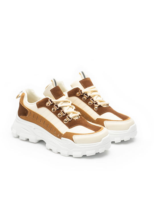 Malesa Damen Chunky Sneakers Braun