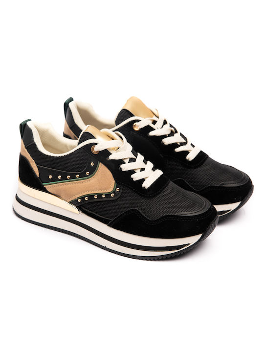 Malesa Femei Flatforms Sneakers Negre