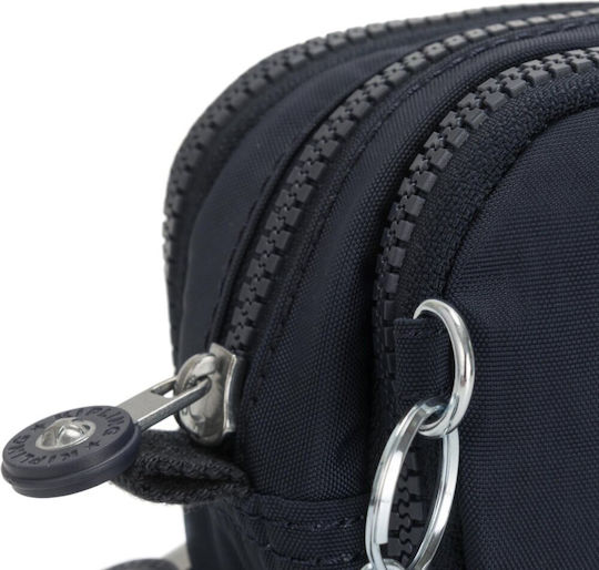 Kipling Gitroy Pencil Case Barrel with 3 Compartments Blue