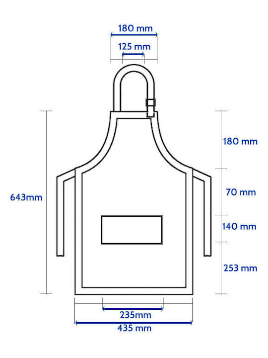 Koupakoupa Wasserdicht Küchenschürze Weiß KP_17484_APRON-BBQ-KID 1Stück