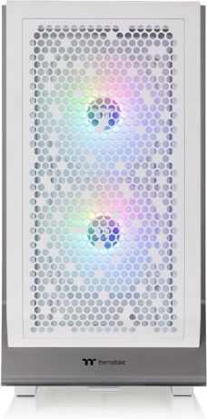 Thermaltake Ceres 300 TG Геймърско бюро Midi Tower Компютърна кутия със страничен прозорец и RGB осветление Бял