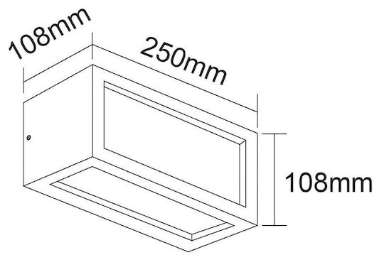 Bot Lighting Wall-Mounted Outdoor Ceiling Light E27 IP54 25x10.8x10.8εκ.