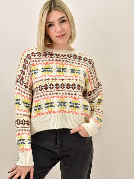 Women's Long Sleeve Sweater Beige
