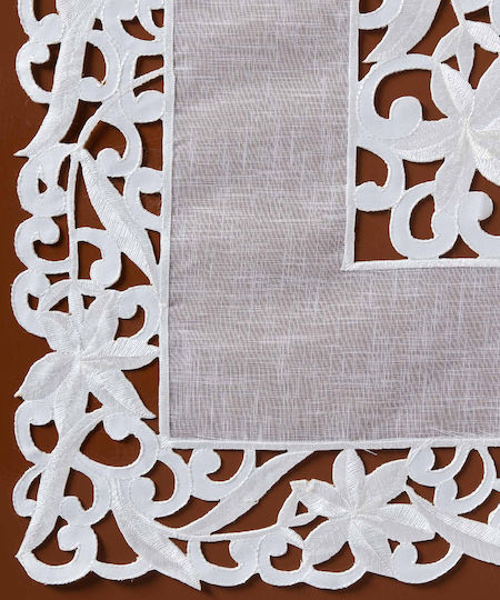 Silk Fashion Checkered Canneroni White 85x85cm