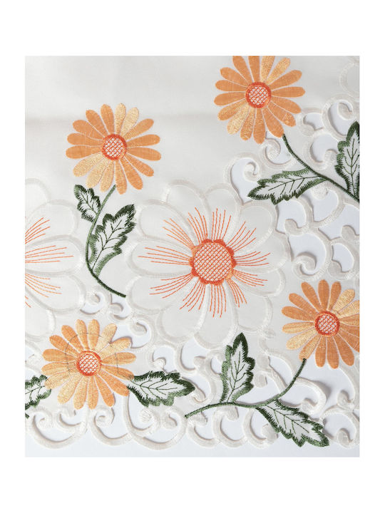 Silk Fashion Καρέ Τραπεζομάντηλο Κοφτό Πορτοκαλί 60x60εκ.