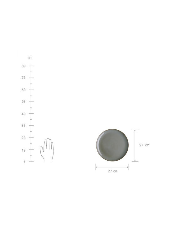 Butlers Native Farfurie joasă Ceramică Gri cu Diametru 27cm