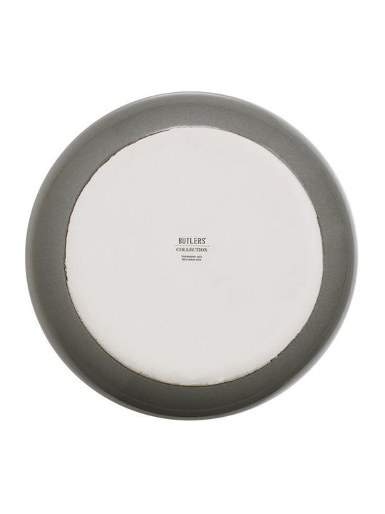 Butlers Native Plate Pasta Ceramic Gray with Diameter 21.5cm