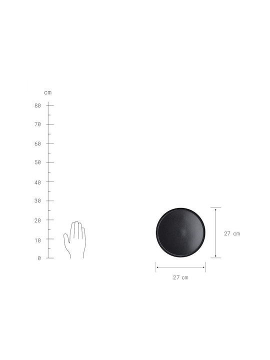 Butlers Casa Nova Teller Untiefe Keramik Schwarz mit Durchmesser 27cm