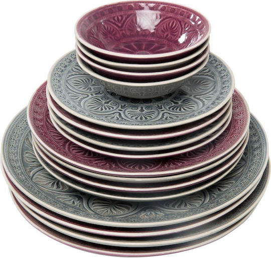 Butlers Sumatra Farfurie joasă Ceramică Violet cu Diametru 21cm