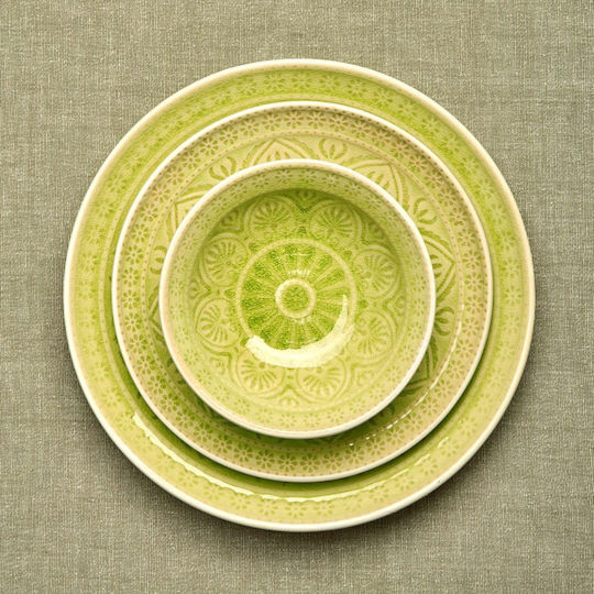 Butlers Plate Shallow Ceramic Green with Diameter 14cm