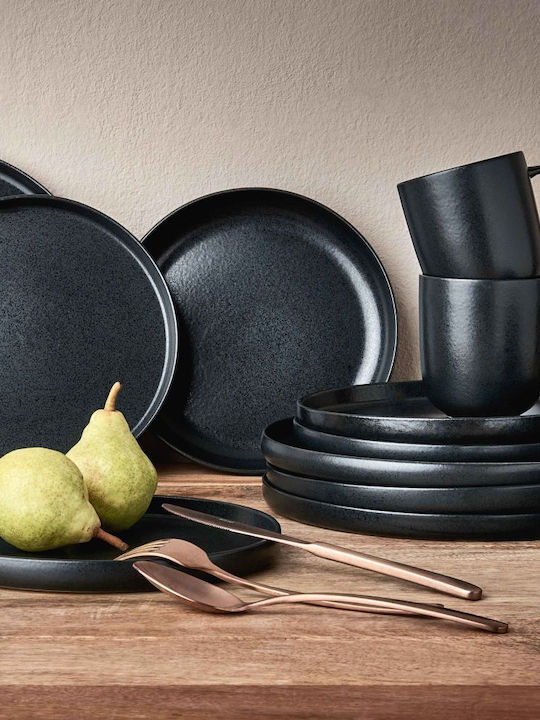 Butlers Casa Nova Farfurie joasă Ceramică Negru cu Diametru 22.5cm