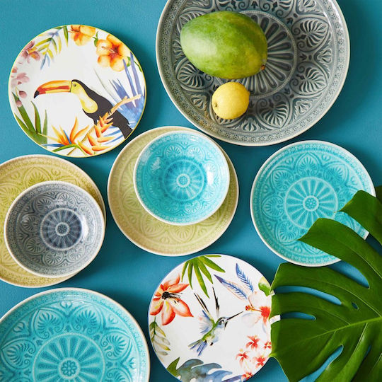 Butlers Sumatra Farfurie joasă Ceramică Albastru cu Diametru 25cm