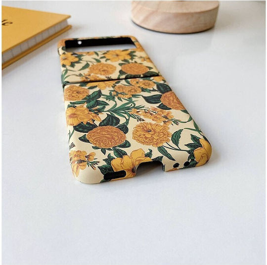 Floral Shockproof Задна корица Пластмаса Черен (Galaxy Z Flip3 5G)