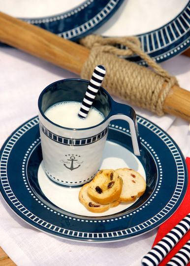 Marine Business Sailor Soul Multicolour Melamine Dessert Plate Diameter 20cm 6 Pieces