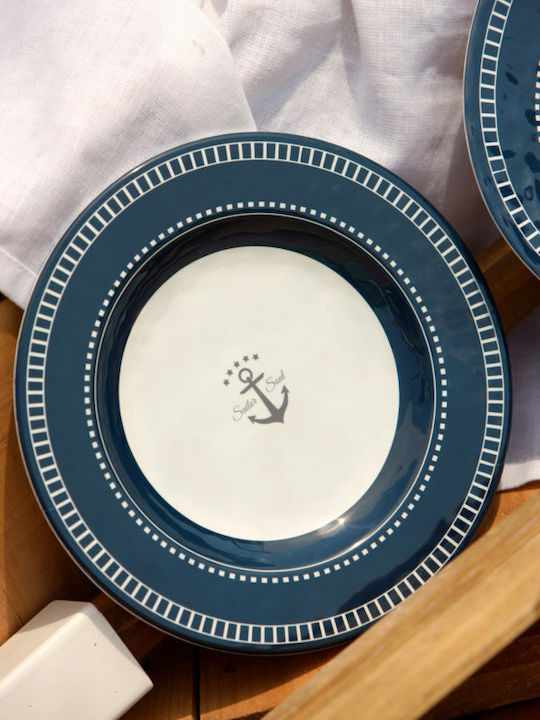 Marine Business Sailor Soul Multicolour Melamine Dessert Plate Diameter 20cm 6 Pieces